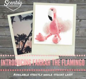 Flamingo stuffed animal Scentsy buddy